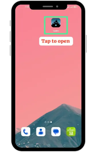 Selecting the Language on the Castle Movie App
